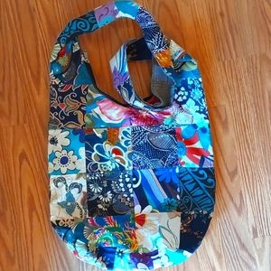 Patchwork Boho Purse, Tote, Oversized, Festival, EUC